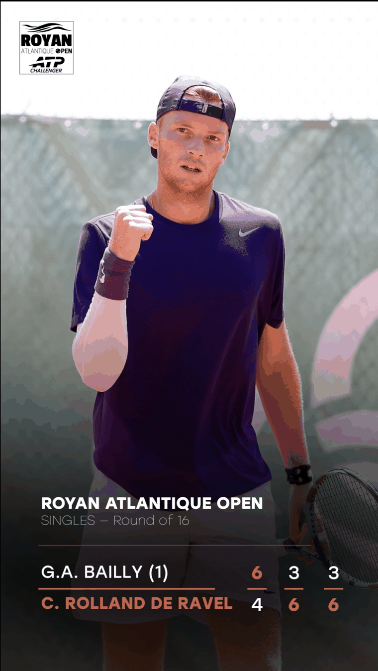 Story de résultat de match du Royan Atlantique Open